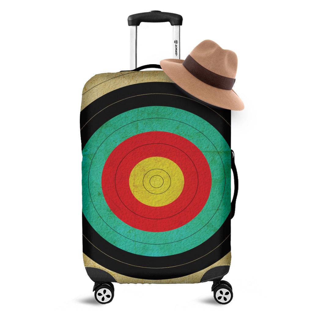 Grunge Bullseye Target Print Luggage Cover