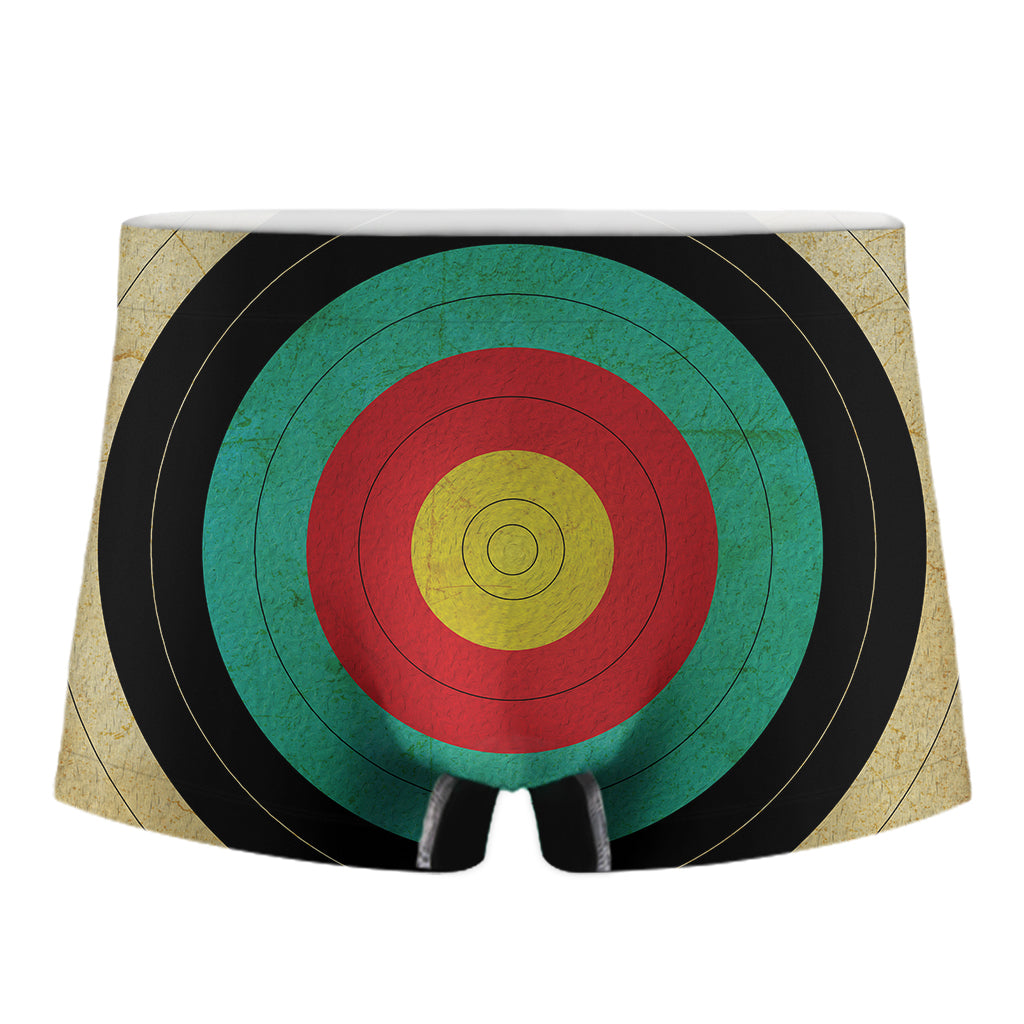 Grunge Bullseye Target Print Men's Boxer Briefs