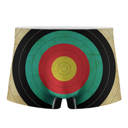 Grunge Bullseye Target Print Men's Boxer Briefs