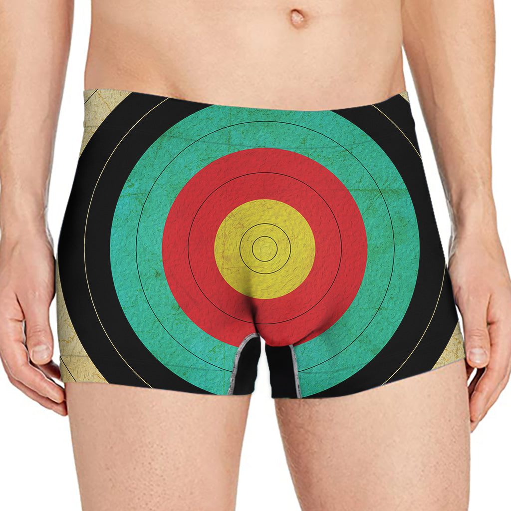 Grunge Bullseye Target Print Men's Boxer Briefs