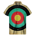 Grunge Bullseye Target Print Men's Short Sleeve Shirt