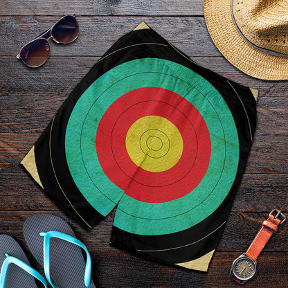 Grunge Bullseye Target Print Men's Shorts
