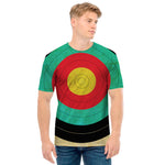 Grunge Bullseye Target Print Men's T-Shirt