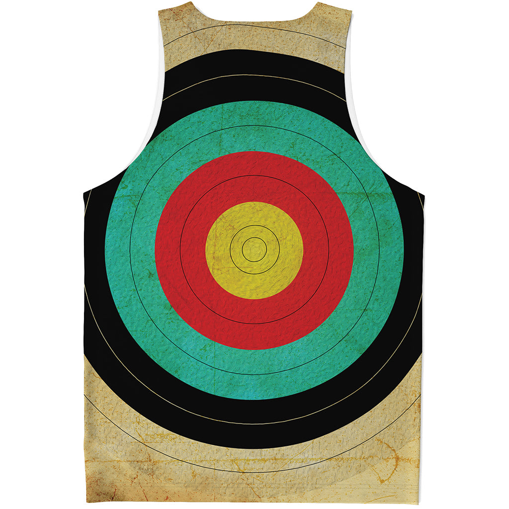 Grunge Bullseye Target Print Men's Tank Top