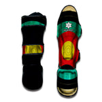 Grunge Bullseye Target Print Muay Thai Shin Guard
