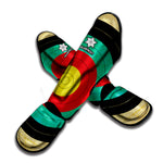 Grunge Bullseye Target Print Muay Thai Shin Guard