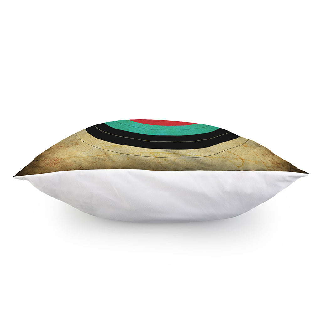 Grunge Bullseye Target Print Pillow Cover