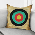 Grunge Bullseye Target Print Pillow Cover