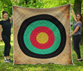 Grunge Bullseye Target Print Quilt