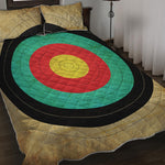 Grunge Bullseye Target Print Quilt Bed Set