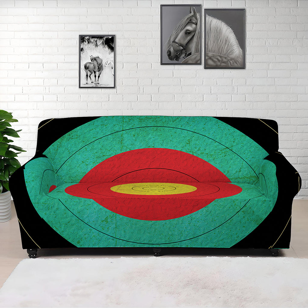 Grunge Bullseye Target Print Sofa Cover