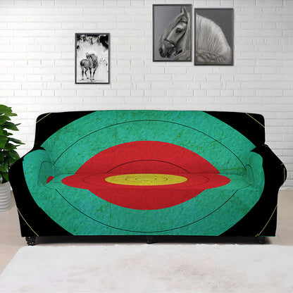 Grunge Bullseye Target Print Sofa Cover