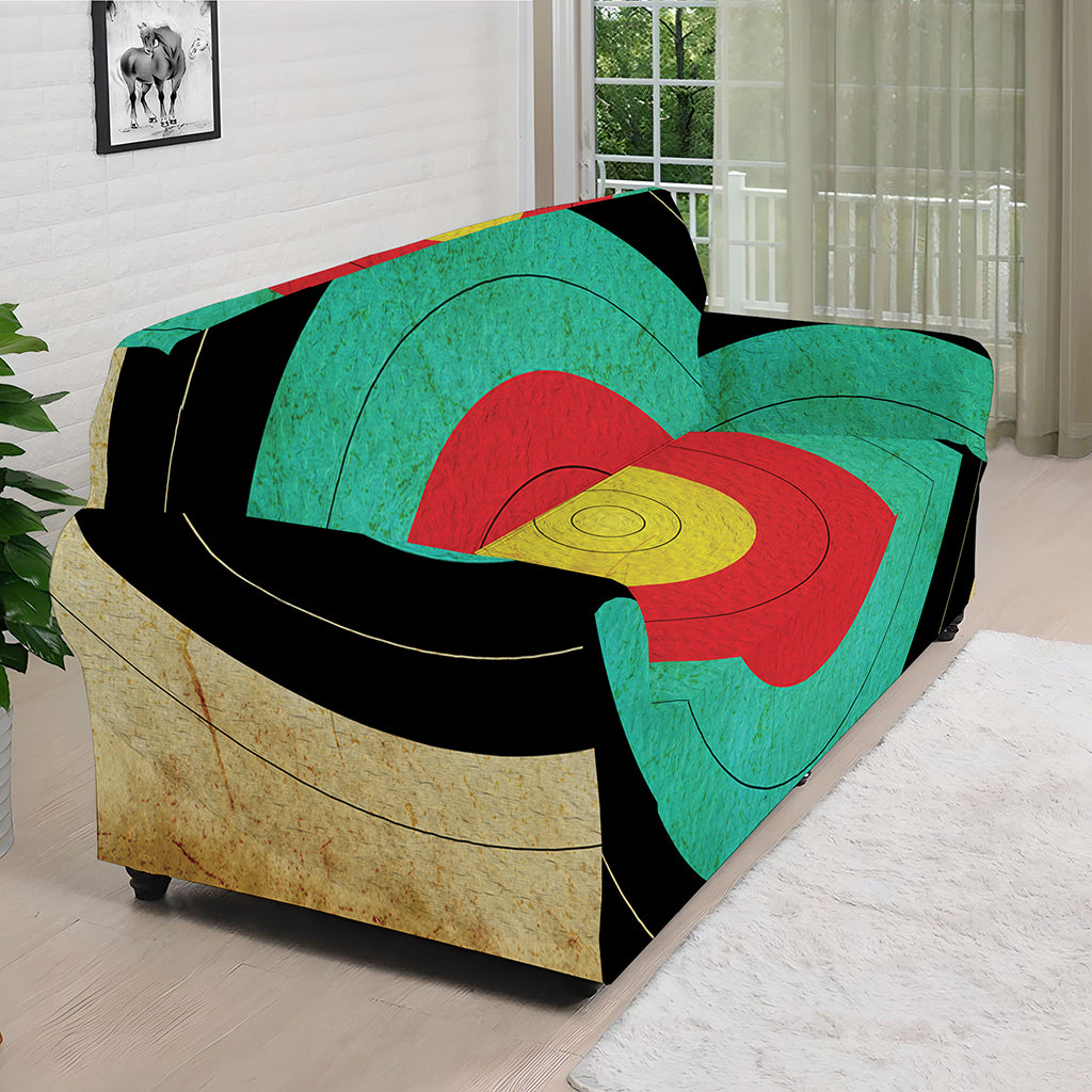 Grunge Bullseye Target Print Sofa Cover