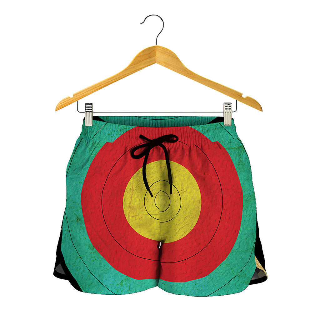 Grunge Bullseye Target Print Women's Shorts