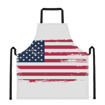 Grunge Flag Of USA Print Apron