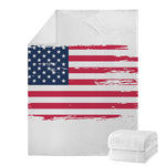 Grunge Flag Of USA Print Blanket