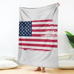 Grunge Flag Of USA Print Blanket