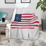 Grunge Flag Of USA Print Blanket