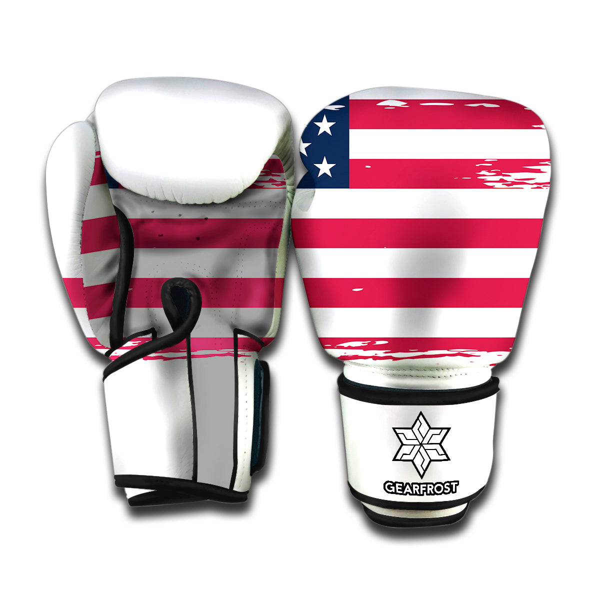 Grunge Flag Of USA Print Boxing Gloves