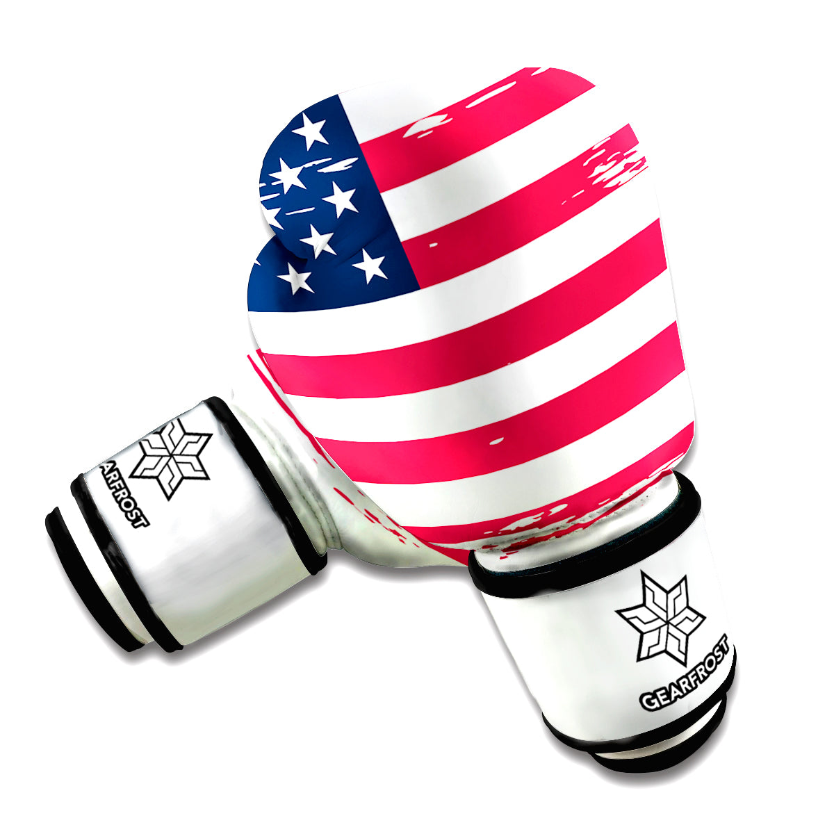 Grunge Flag Of USA Print Boxing Gloves
