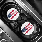 Grunge Flag Of USA Print Car Coasters