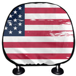 Grunge Flag Of USA Print Car Headrest Covers