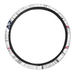 Grunge Flag Of USA Print Car Steering Wheel Cover