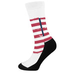 Grunge Flag Of USA Print Crew Socks