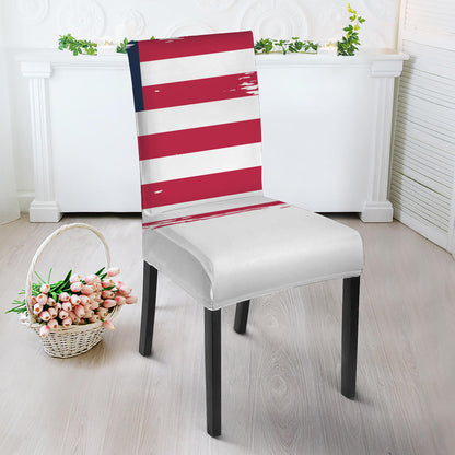 Grunge Flag Of USA Print Dining Chair Slipcover