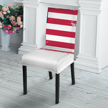 Grunge Flag Of USA Print Dining Chair Slipcover