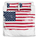 Grunge Flag Of USA Print Duvet Cover Bedding Set