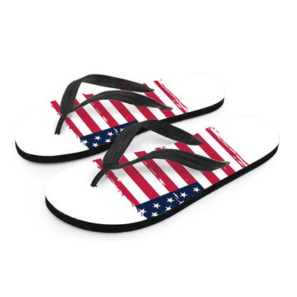 Grunge Flag Of USA Print Flip Flops