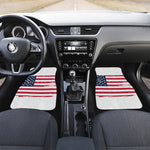 Grunge Flag Of USA Print Front and Back Car Floor Mats