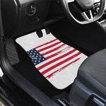 Grunge Flag Of USA Print Front and Back Car Floor Mats