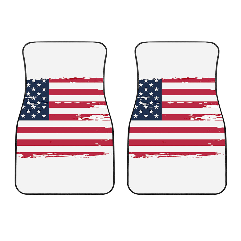 Grunge Flag Of USA Print Front Car Floor Mats