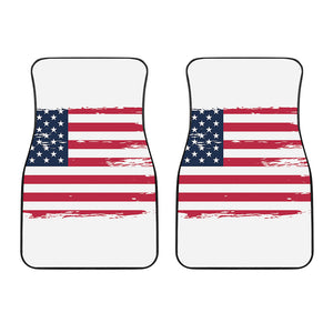 Grunge Flag Of USA Print Front Car Floor Mats