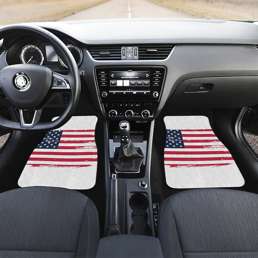 Grunge Flag Of USA Print Front Car Floor Mats