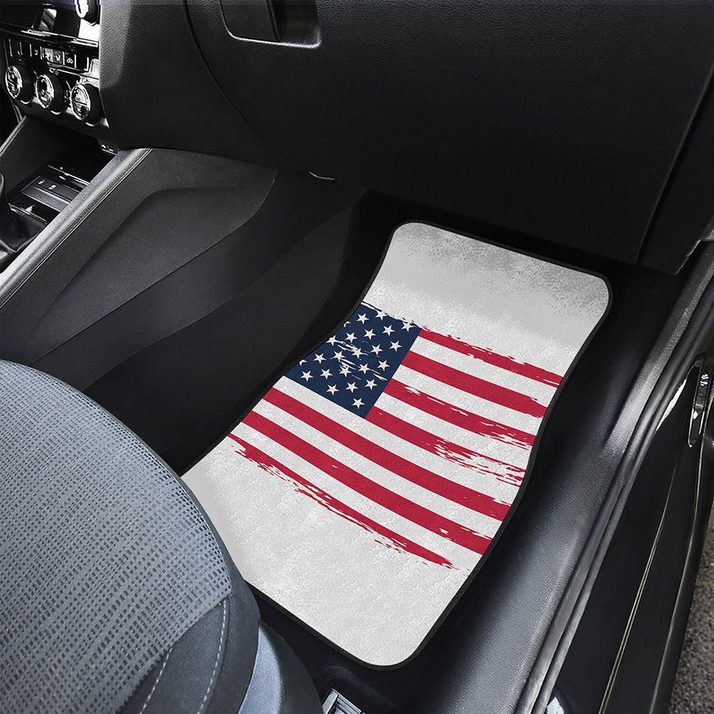 Grunge Flag Of USA Print Front Car Floor Mats