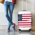 Grunge Flag Of USA Print Luggage Cover