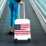 Grunge Flag Of USA Print Luggage Cover