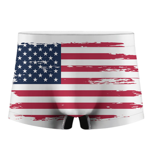 Grunge Flag Of USA Print Men's Boxer Briefs