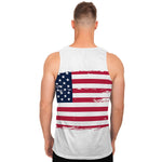 Grunge Flag Of USA Print Men's Tank Top