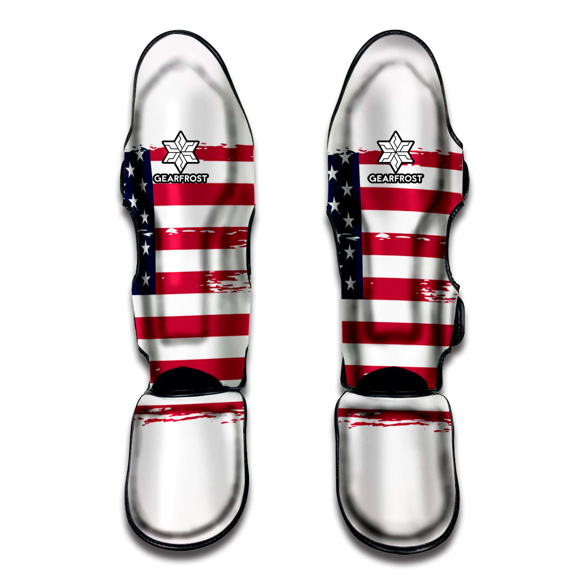 Grunge Flag Of USA Print Muay Thai Shin Guard