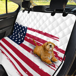 Grunge Flag Of USA Print Pet Car Back Seat Cover