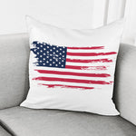 Grunge Flag Of USA Print Pillow Cover