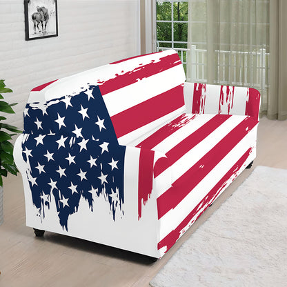 Grunge Flag Of USA Print Sofa Cover