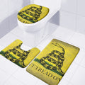 Grunge Gadsden Flag Print 3 Piece Bath Mat Set
