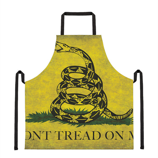 Grunge Gadsden Flag Print Apron