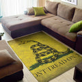 Grunge Gadsden Flag Print Floor Mat