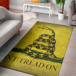 Grunge Gadsden Flag Print Area Rug